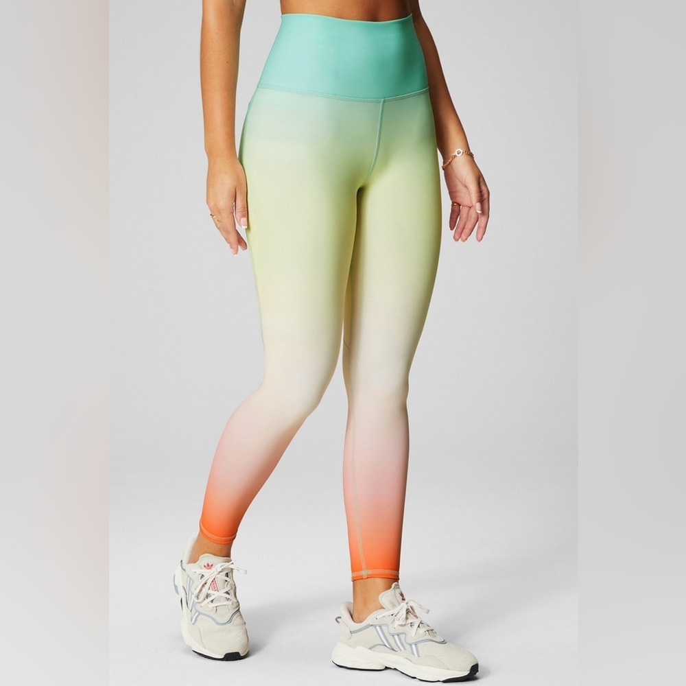 Ombre Rainbow High-Waisted Leggings